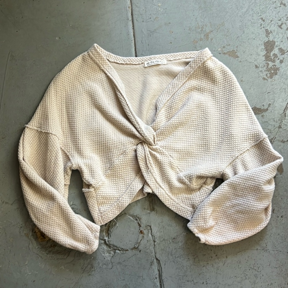 Tan/ Cream Free people sweater